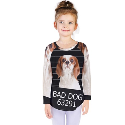 Bad Dog Kids  Long Sleeve Tee by Valentinaart