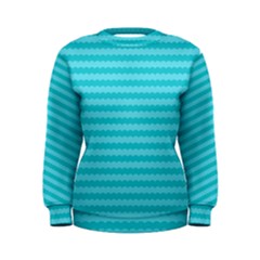 Abstract Blue Waves Pattern Women s Sweatshirt by TastefulDesigns
