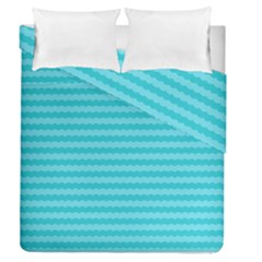 Abstract Blue Waves Pattern Duvet Cover Double Side (queen Size) by TastefulDesigns