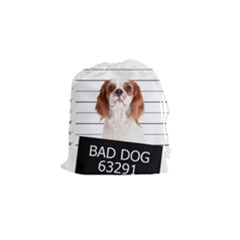 Bad Dog Drawstring Pouches (small)  by Valentinaart