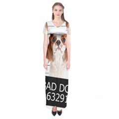 Bad Dog Short Sleeve Maxi Dress by Valentinaart