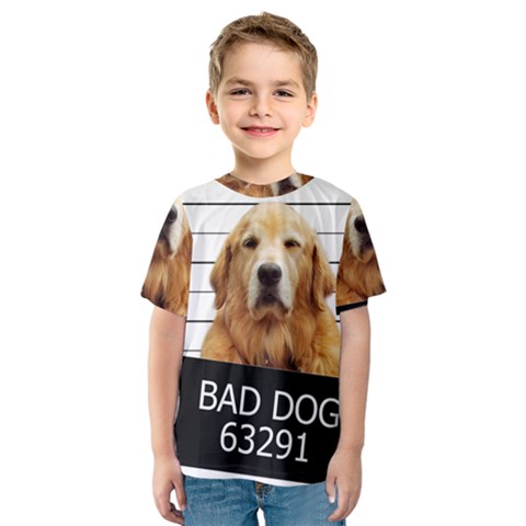 Bad Dog Kids  Sport Mesh Tee by Valentinaart