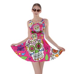 Pink Sugar Skull Leggings Skater Dress by Sissy