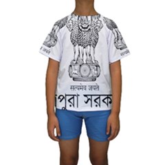 Seal Of Indian State Of Tripura Kids  Short Sleeve Swimwear by abbeyz71