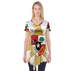 National Emblem Of Indonesia  Short Sleeve Tunic  by abbeyz71