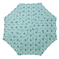 Flowers And Leaves Pattern Straight Umbrellas by TastefulDesigns