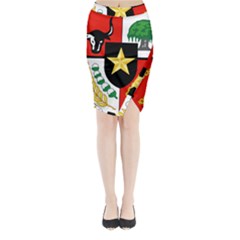 Shield Of National Emblem Of Indonesia Midi Wrap Pencil Skirt by abbeyz71