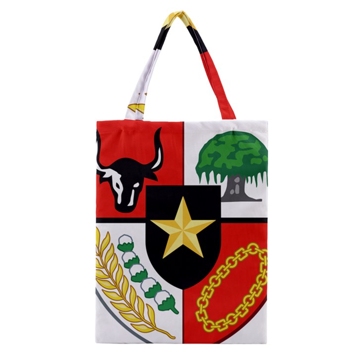 Shield of National Emblem of Indonesia  Classic Tote Bag