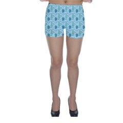 Seamless Floral Background  Skinny Shorts by TastefulDesigns