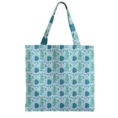 Seamless Floral Background  Zipper Grocery Tote Bag by TastefulDesigns