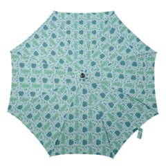 Seamless Floral Background  Hook Handle Umbrellas (large) by TastefulDesigns