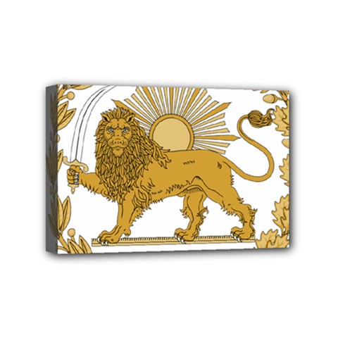 Lion & Sun Emblem Of Persia (iran) Mini Canvas 6  X 4  by abbeyz71