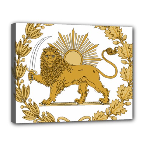 Lion & Sun Emblem Of Persia (iran) Canvas 14  X 11  by abbeyz71