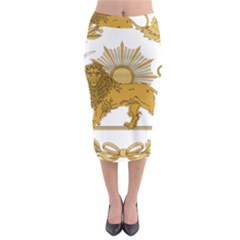 Lion & Sun Emblem Of Persia (iran) Midi Pencil Skirt by abbeyz71