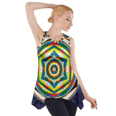 Flower Of Life Universal Mandala Side Drop Tank Tunic