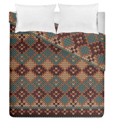 Knitted Pattern Duvet Cover Double Side (Queen Size)