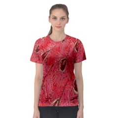 Red Peacock Floral Embroidered Long Qipao Traditional Chinese Cheongsam Mandarin Women s Sport Mesh Tee