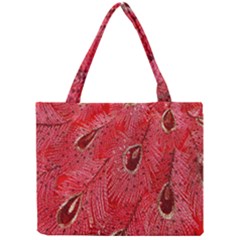 Red Peacock Floral Embroidered Long Qipao Traditional Chinese Cheongsam Mandarin Mini Tote Bag