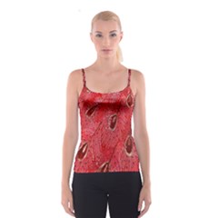 Red Peacock Floral Embroidered Long Qipao Traditional Chinese Cheongsam Mandarin Spaghetti Strap Top