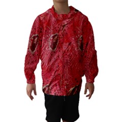 Red Peacock Floral Embroidered Long Qipao Traditional Chinese Cheongsam Mandarin Hooded Wind Breaker (Kids)