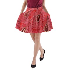 Red Peacock Floral Embroidered Long Qipao Traditional Chinese Cheongsam Mandarin A-Line Pocket Skirt