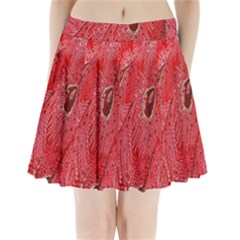 Red Peacock Floral Embroidered Long Qipao Traditional Chinese Cheongsam Mandarin Pleated Mini Skirt