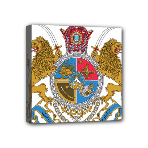 Sovereign Coat Of Arms Of Iran (order Of Pahlavi), 1932-1979 Mini Canvas 4  X 4  by abbeyz71