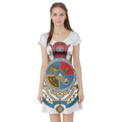 Sovereign Coat Of Arms Of Iran (order Of Pahlavi), 1932-1979 Short Sleeve Skater Dress by abbeyz71
