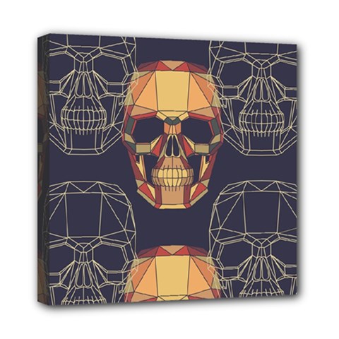 Skull Pattern Mini Canvas 8  x 8 