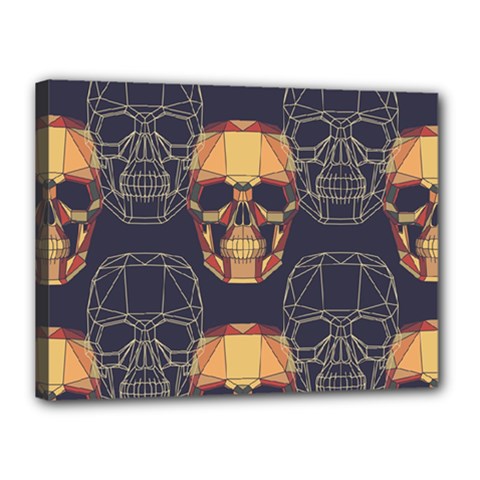 Skull Pattern Canvas 16  x 12 