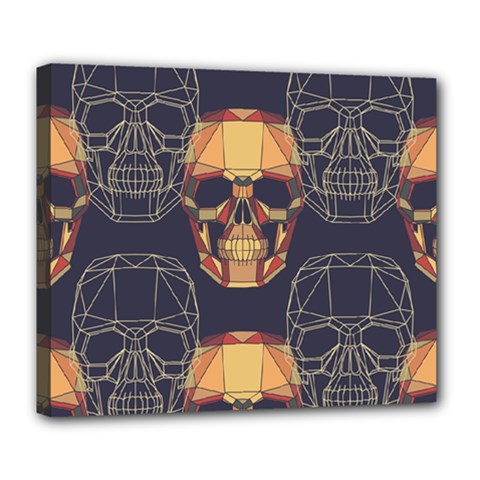 Skull Pattern Deluxe Canvas 24  x 20  