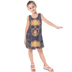 Skull Pattern Kids  Sleeveless Dress