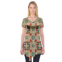 Traditional Scandinavian Pattern Short Sleeve Tunic 