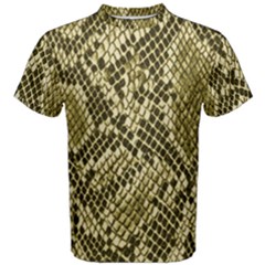 Yellow Snake Skin Pattern Men s Cotton Tee