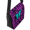 Zebra Stripes Black Pink   Butterfly Turquoise Flap Covers (S)  View3