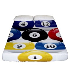 Racked Billiard Pool Balls Fitted Sheet (King Size)