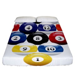 Racked Billiard Pool Balls Fitted Sheet (California King Size)