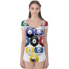 Racked Billiard Pool Balls Boyleg Leotard 