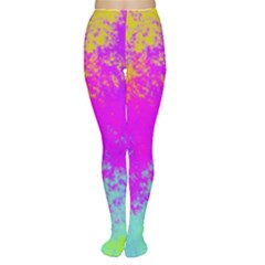 Grunge Radial Gradients Red Yellow Pink Cyan Green Women s Tights by EDDArt