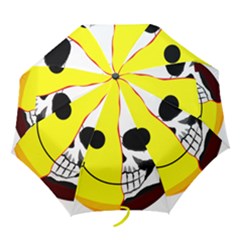 Skull Behind Your Smile Folding Umbrellas