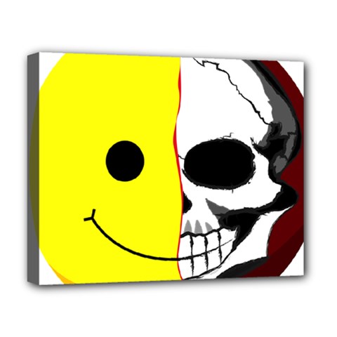 Skull Behind Your Smile Deluxe Canvas 20  x 16  