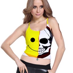 Skull Behind Your Smile Spaghetti Strap Bra Top