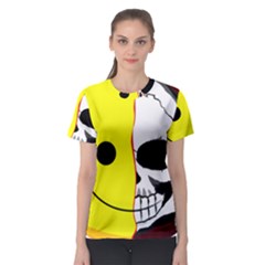 Skull Behind Your Smile Women s Sport Mesh Tee