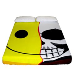 Skull Behind Your Smile Fitted Sheet (Queen Size)