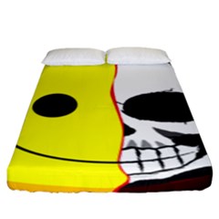 Skull Behind Your Smile Fitted Sheet (King Size)