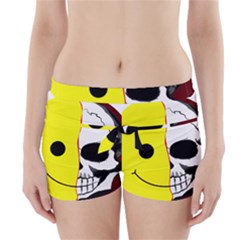 Skull Behind Your Smile Boyleg Bikini Wrap Bottoms