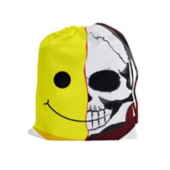 Skull Behind Your Smile Drawstring Pouches (Extra Large)