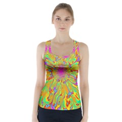 Magic Ripples Flower Power Mandala Neon Colored Racer Back Sports Top by EDDArt