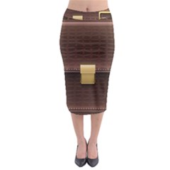 Brown Bag Midi Pencil Skirt