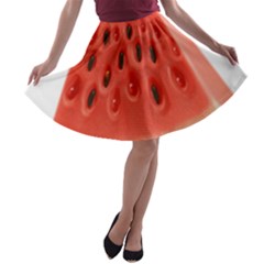 Piece Of Watermelon A-line Skater Skirt